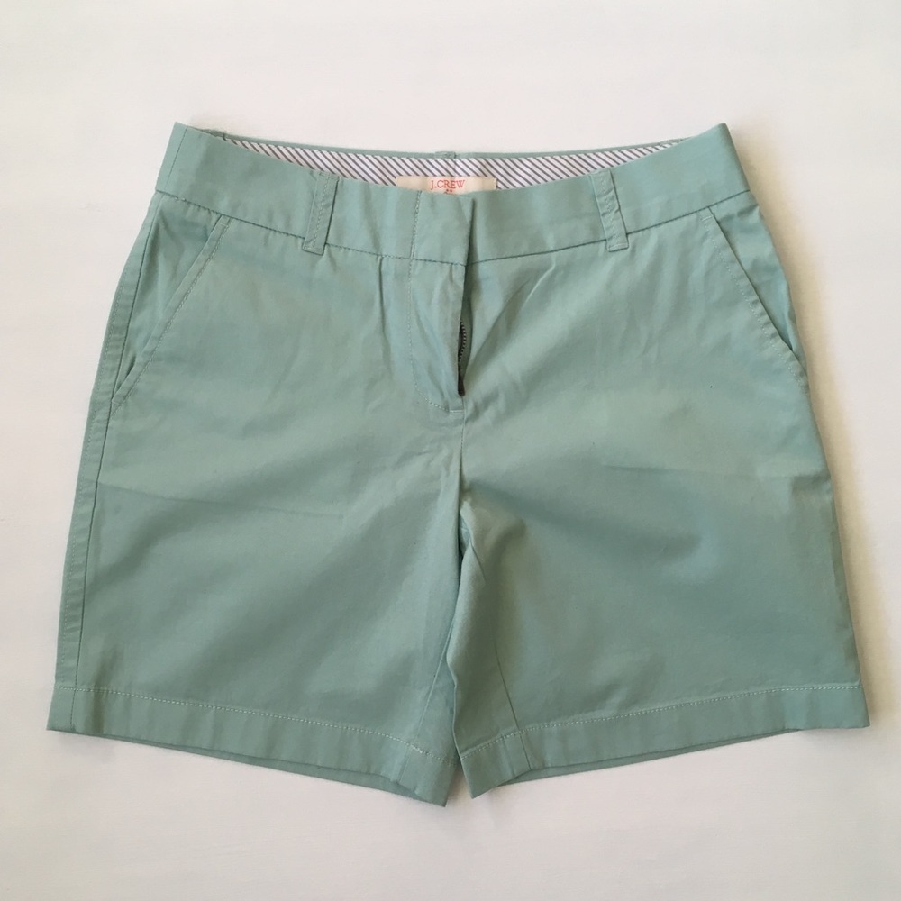 J. Crew 7" Chino Shorts- Mint Green